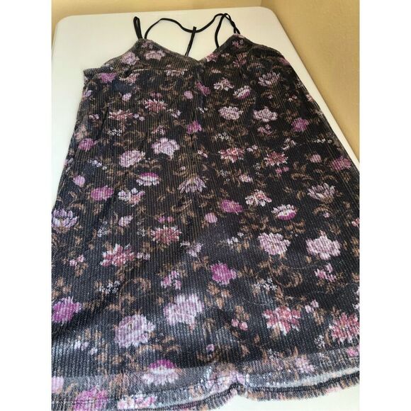 Xhilaration  Sequin Floral Rose Sleeveless Y Back Swing Mini Dress NWT - Picture 2 of 10